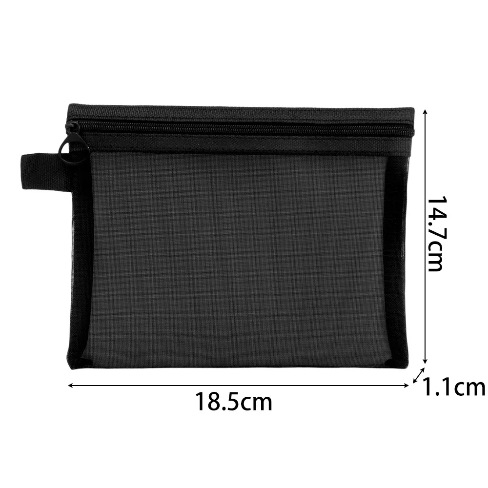 sacs à cosmétiques transparents en maille, trousse de maquillage noire, trousse de rangement portable, trousse de voyage en plein air, rouge à lèvres, poudres, cadeaux, taille s, m, l, 3 pièces