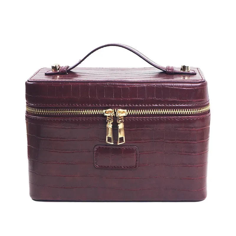 trousse de toilette de voyage personnalisable à motif d'autruche, organisateur de maquillage portable suspendu, trousse de toilette pour femmes