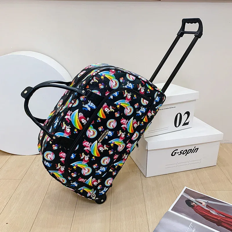 valise de voyage de grande capacité pour femmes, sacs à roulettes, oxford, bagages roulants étanche, sac de voyage avec roulettes