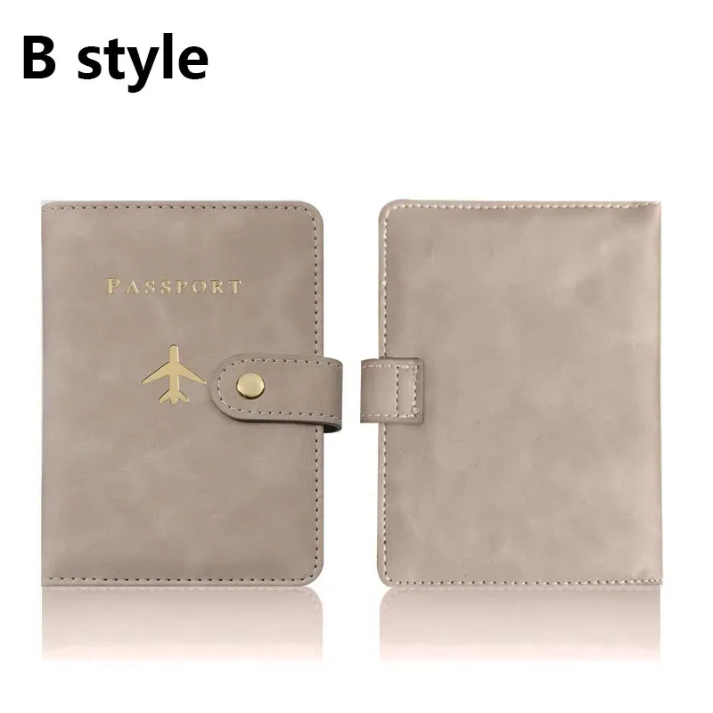 étui porte-passeport en cuir pour essentiels de voyage, portefeuille cartes de crédit, housse de passeport pour femme/homme avec boucle