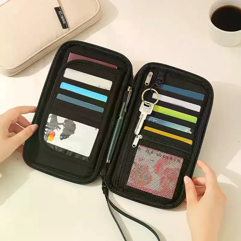 organisateur d'accessoires de voyage, housse pour documents, porte-cartes, portefeuille de voyage pour la famille, porte-passeport, portefeuille de passeport étanche