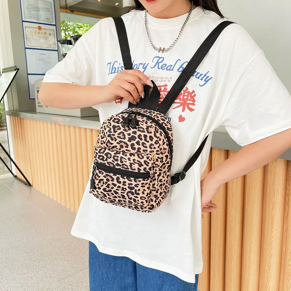 Ins-Sac à dos léopard pour femme, design animal drôle, sacs d'école pour adolescentes, 03/voyage, petit sac à dos, sacs à dos de style preppy
