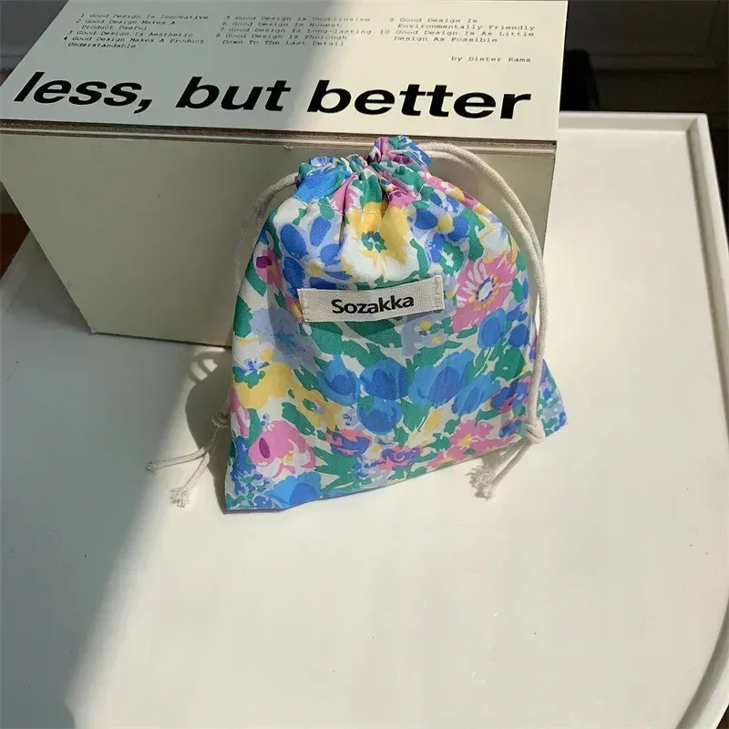 sac de rangement pour cosmétiques de voyage pour femmes, sacs à main de maquillage mignons, portefeuille kawaii grill floral, rouge à lèvres, porte-monnaie en poudre, petit