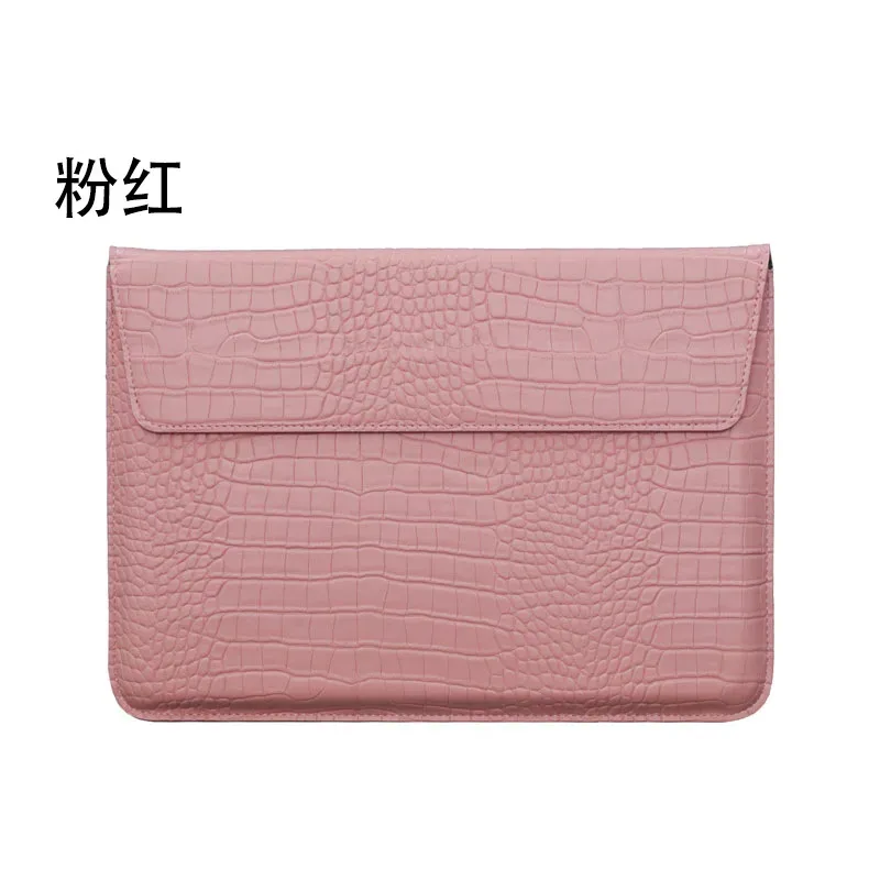 graver le nom motif crocodile pochette pour ordinateur portable sac en cuir de luxe étanche pochette d'ordinateur mode ordinateur portable sacs de rangement