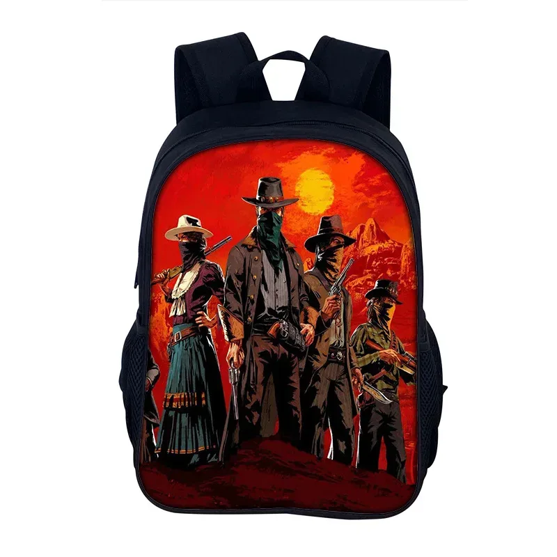 sac à dos red dead redemption, sac d'école 40cm/15.7 pouces, sacs de livres, sac à dos d'ordinateur pour garçon et fille, meilleur cadeau