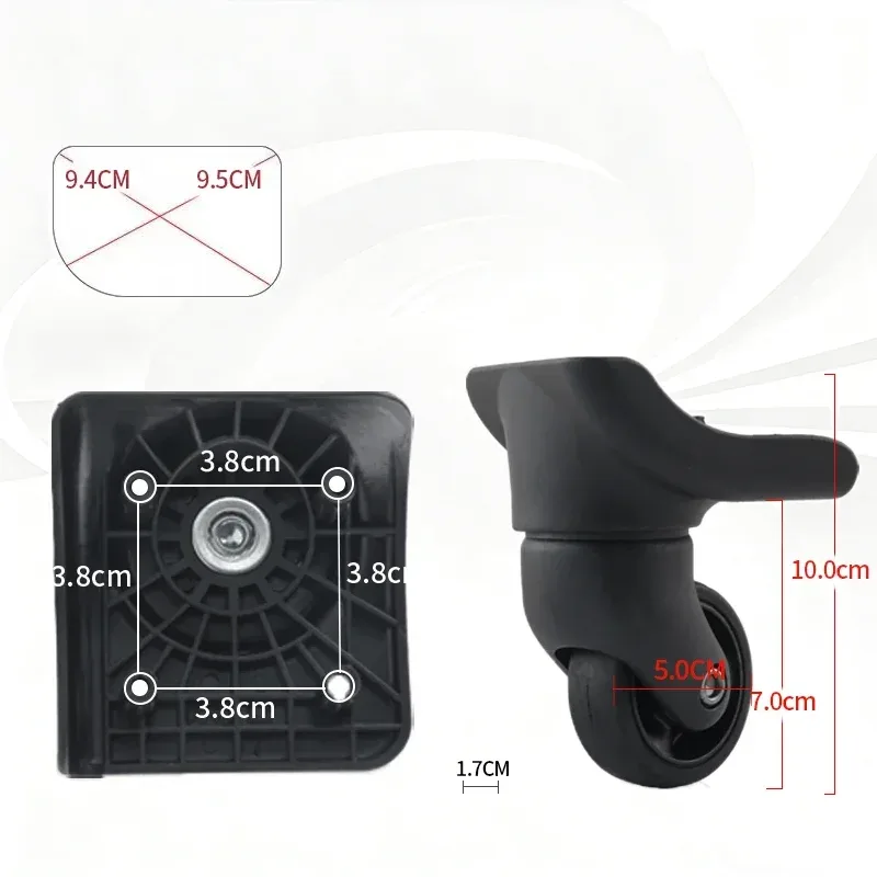 roues de rechange pour valise american tourister d043, accessoires de valise, roulettes de valise à roulement fluide, pièces de rechange