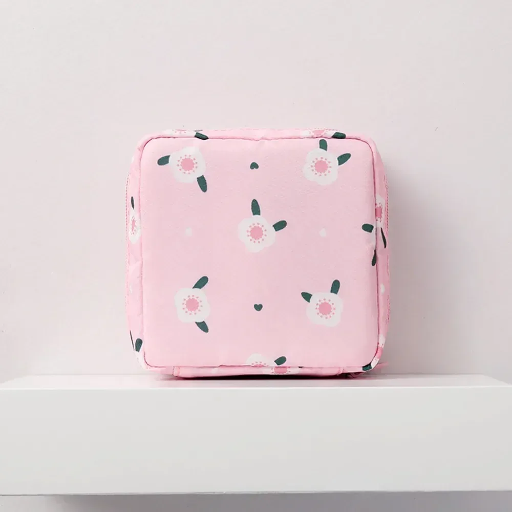 sac de rangement multifonction portable pour serviettes hygiéniques, pochette pour tampons, sac cosmétique, organisateur de maquillage, sacs pour serviettes hygiéniques pour filles