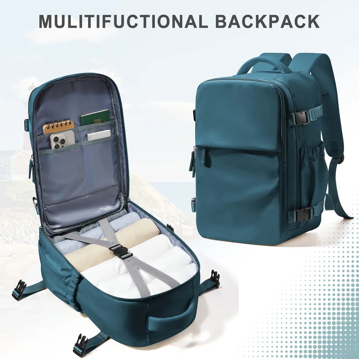 cabine sac à dos voyage 40x20x25 ryanair sac à dos à main pour homme femmes pochette d'ordinateur affaires sac à dos étanche mode mochila