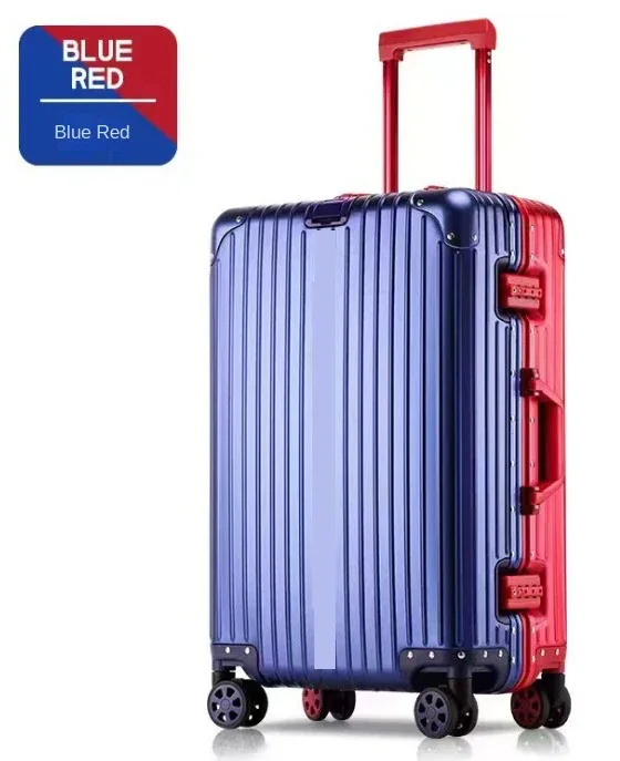 valise de voyage épaisse tout en aluminium de grande capacité de 32 pouces, cabine de voyage, valise en métal de 20 à 32 pouces, serrure douanière tsa