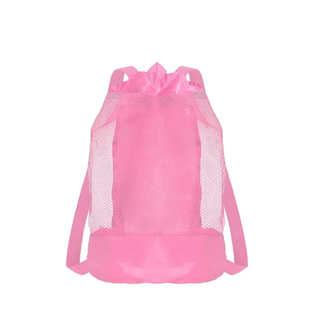 sac à dos de plage résistant au sable, fermeture à cordon, sac de plage en maille extra-large, bretelles réglables, sac de collecte de coque, sac de voyage
