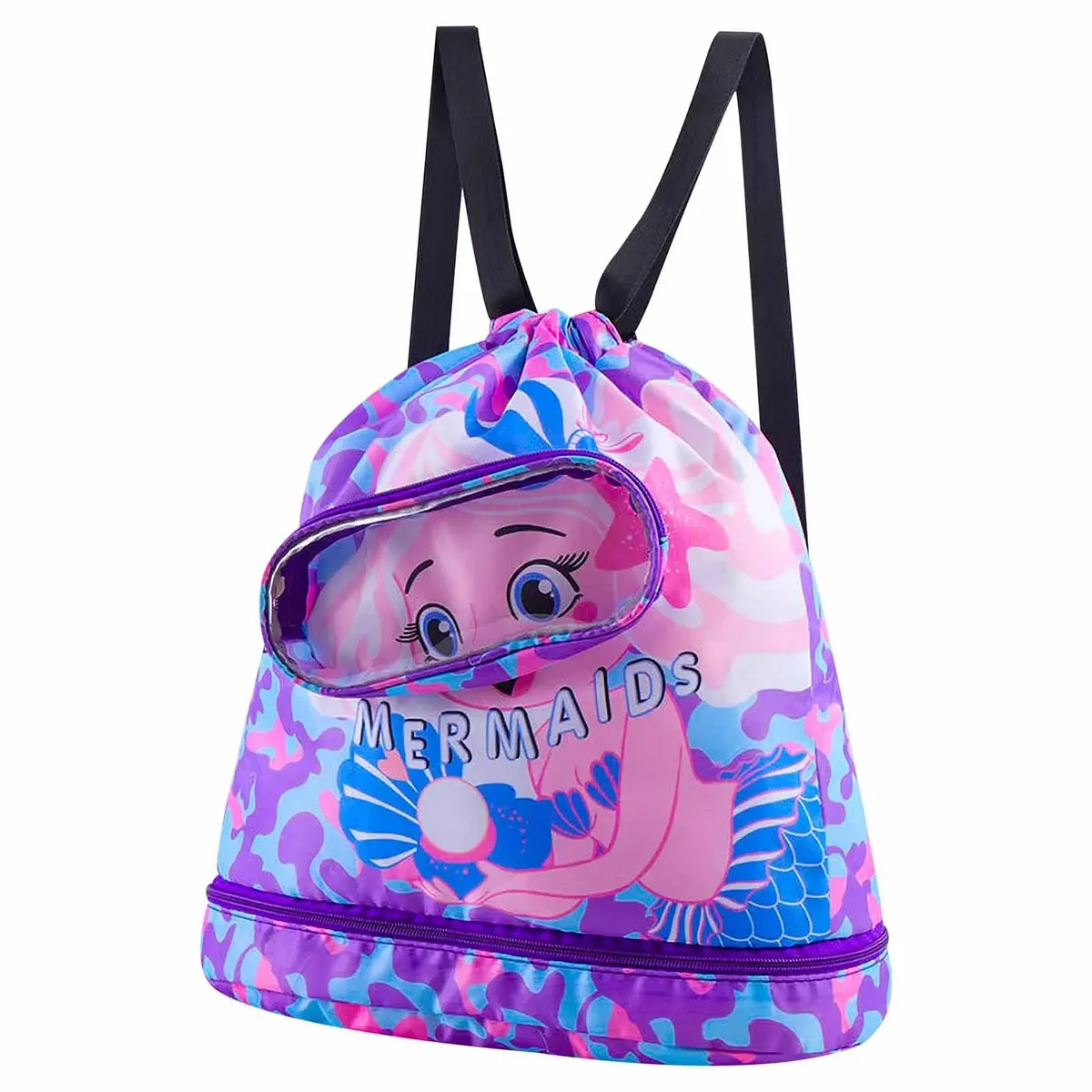 sac de natation étanche pour enfants, sac à dos de plage, de gymnastique, sacs à cordon de serrage, sac à bandoulière de rangement, sac séparé sec et humide, grand