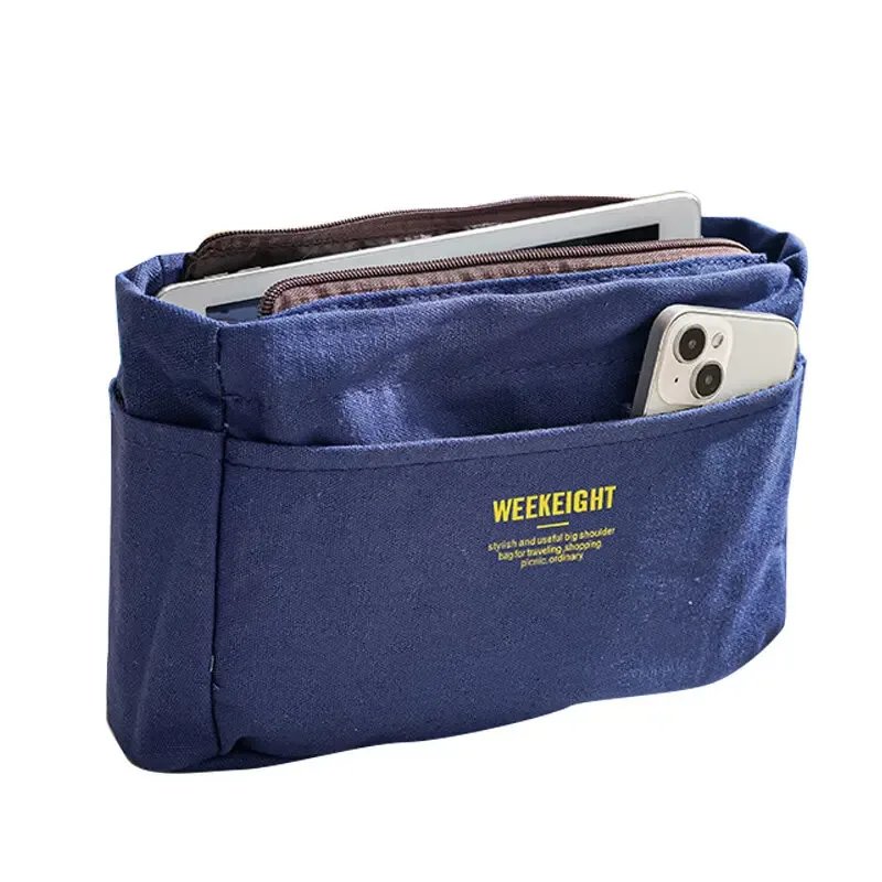 organisateurs de sacs à main en toile, sac de rangement robuste avec fermeture éclair (2 tailles)