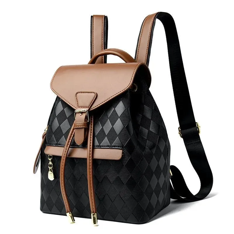 sac à dos en cuir pu souple pour femme, noir, décontracté, multifonctionnel, sac universitaire, capacité initiée, poignée de voyage