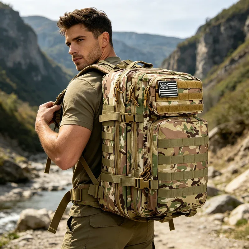 sac à dos tactique militaire elite 30l/50l, résistant à l'usure, durable, molle, sac de survie 3 jours, sac à dos de travail pour escalade en plein air, voyage