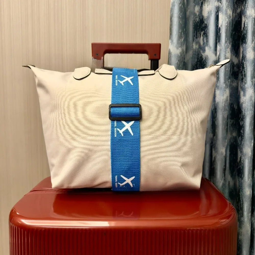 sangle fixe de bagage en nylon imprimé d'avion, sangle de bagage élastique réglable, ceintures de bagages, valise de sécurité de voyage, sangles de transport