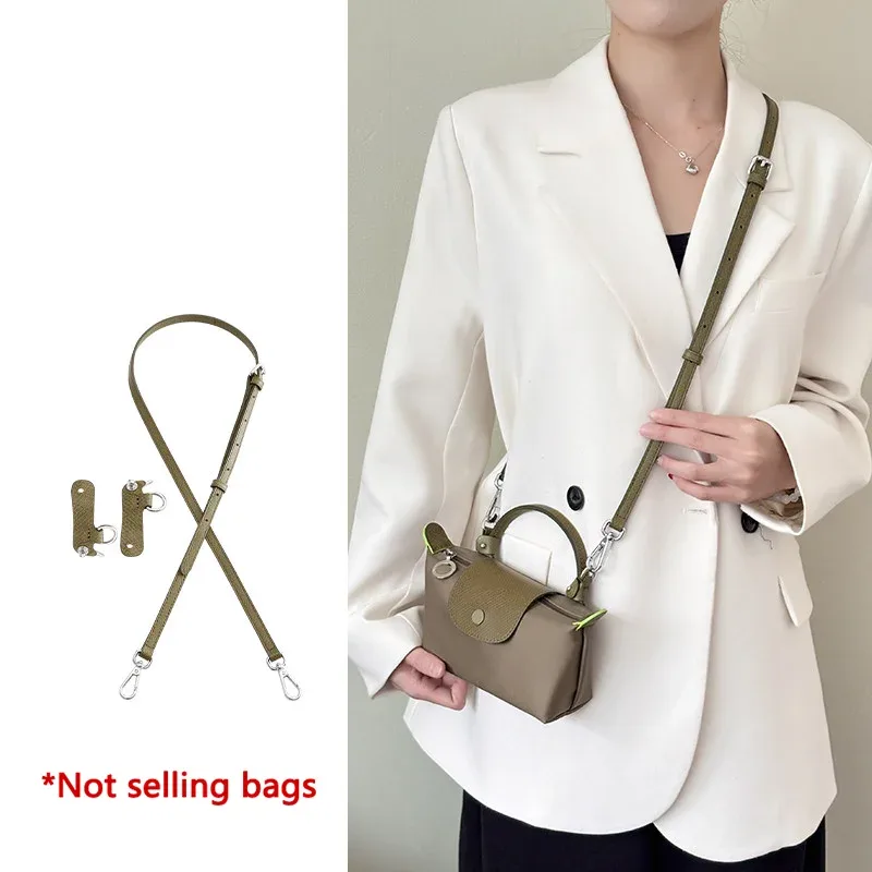 mini sacs à bandoulière en cuir adaptés aux mini pochettes longchamp, accessoires de sac à bandoulière réglables