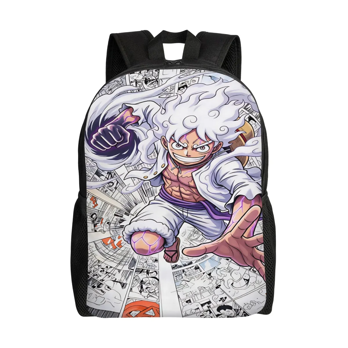 sac à dos one piece chopper pour femmes et hommes, sacs à dos de camping en polyester, sacs d'école imprimés streetwear, sac à dos