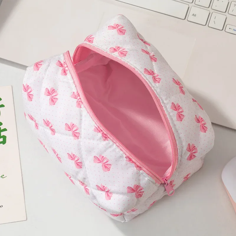 sac à cosmétiques rose avec fermeture éclair, organiseur de maquillage, sac de rangement portable pour femmes, trousse de toilette de voyage, sac à main