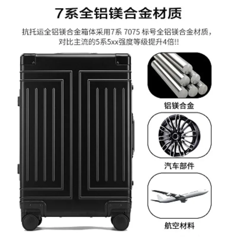 valise à roulettes snugcozy de haute qualité, 100 % aluminium-magnésium, idéale pour les voyages, parfaite pour les valises de marque spinner