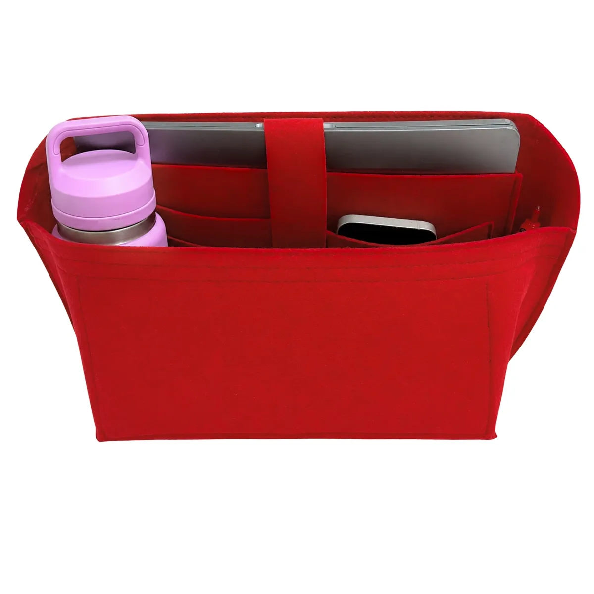 organisateur de sac pour neverfull tote bb/pm/mm/gm, doublure en feutre avec pochette pour ordinateur portable et emplacement pour stylo