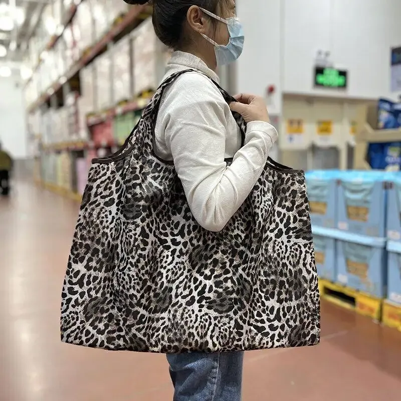 sac à cordon de couleur unie de grande capacité, sac de courses pour supermarché, sac fourre-tout pliable et portable, sac à bandoulière