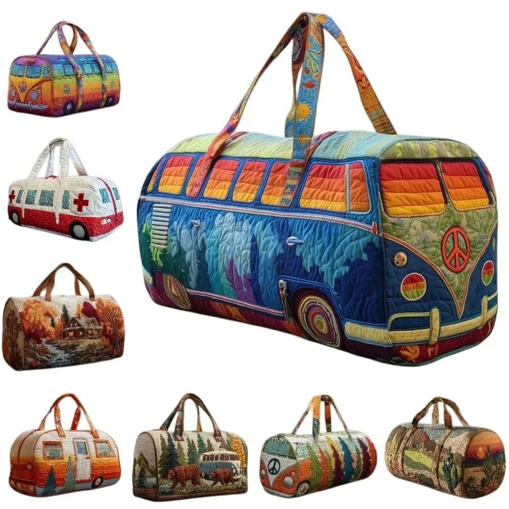 sac de voyage matelassé à sangle réglable, grande capacité, matelassage 3d, sac de voyage, sac fourre-tout, sac à main pour courtes distances