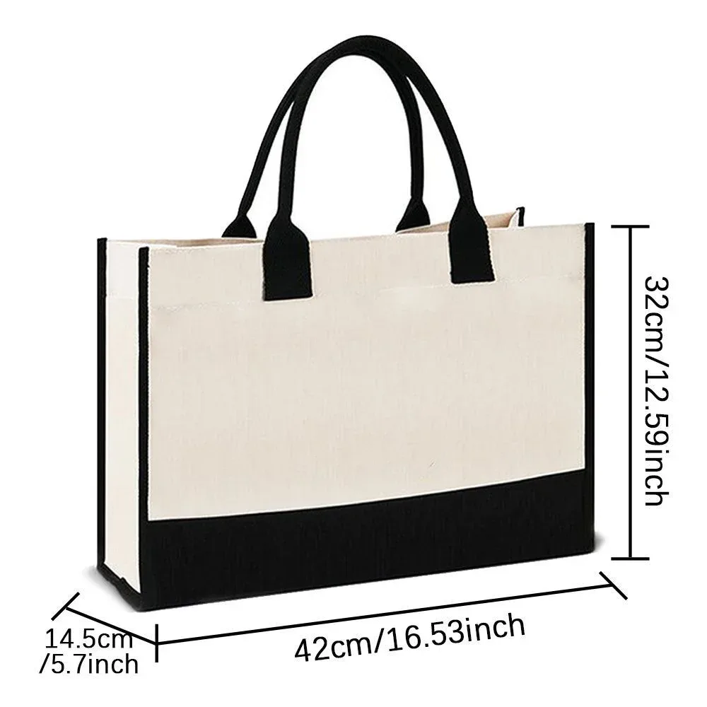 sac fourre-tout en jute pour femmes, sac de shopping de grande capacité, protection de l'environnement, sacs de rangement portables, sacs à main à la mode 2024