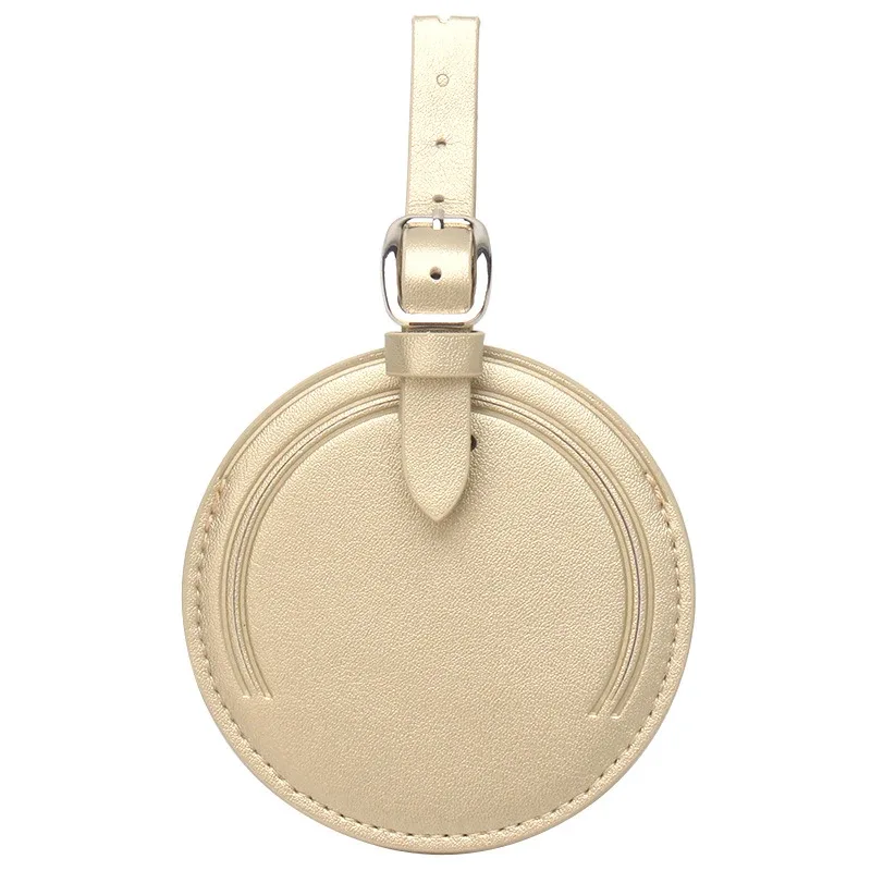 étiquette de bagage à initiales personnalisées, étiquette de bagage ronde de voyage d'affaires, étiquette de valise à rabat en cuir pu personnalisée, cadeau de mariage