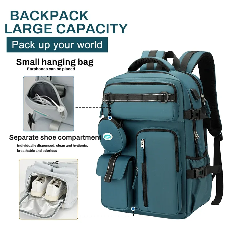 sac à dos de voyage, sac à dos de cabine approuvé pour les vols, sac à dos pour étudiants, sacoche pour ordinateur portable 15,6 pouces