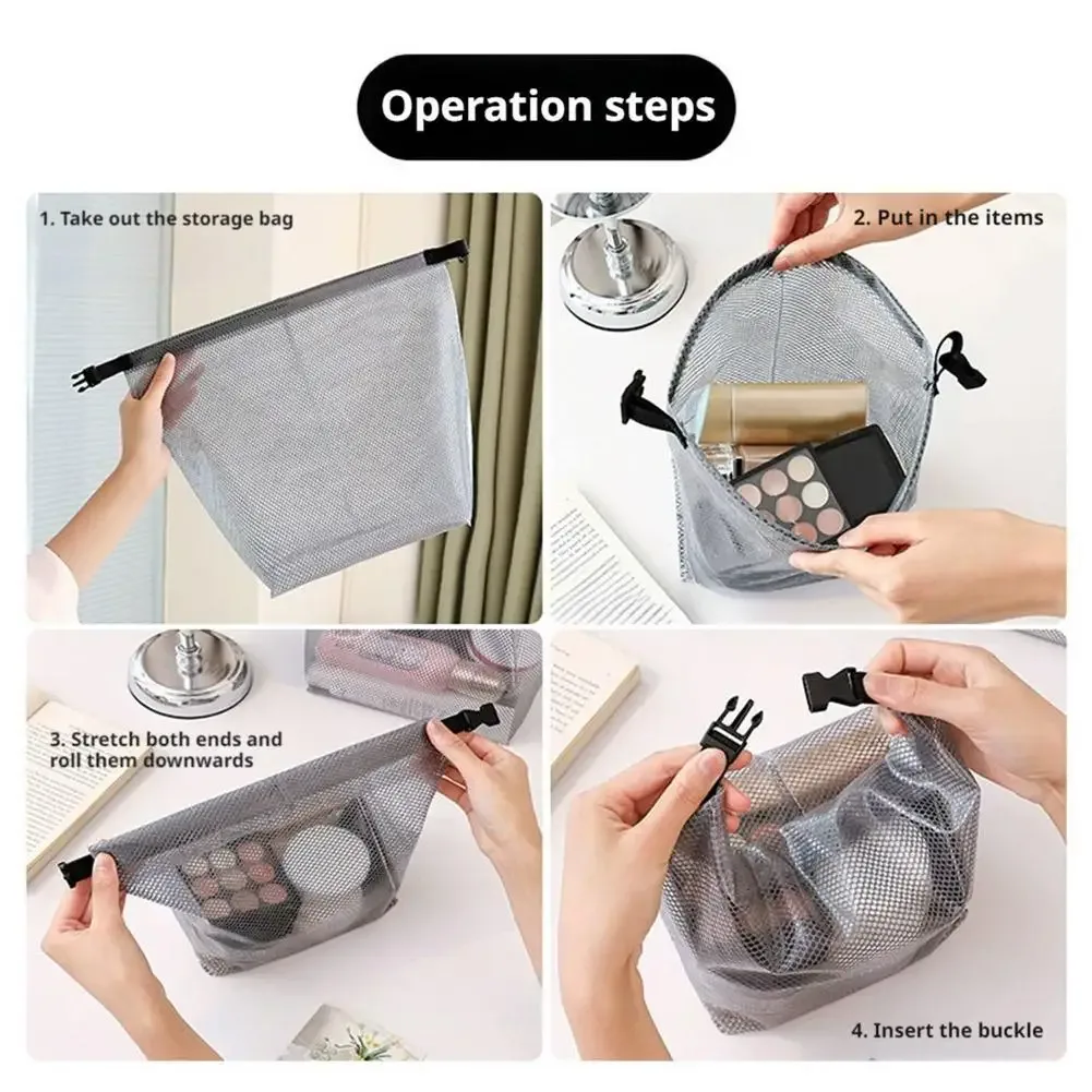 sacs de rangement portables avec poignée, grande ouverture, trousse de toilette étanche, pochette de rangement pour maquillage, pour voyage, fitness, natation, extérieur