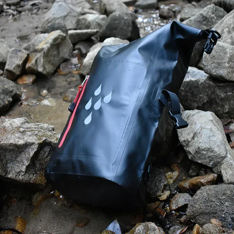sac à dos étanche avec fermeture à roulettes robuste, sac de natation avec poche frontale à fermeture éclair pour kayak, camping, pêche, voyage mochila