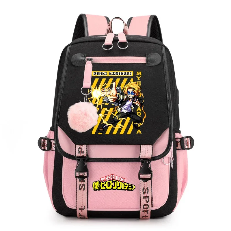 sac à dos d'étudiant imprimé my hero academia, léger et décontracté, pour filles, pour l'école et les voyages