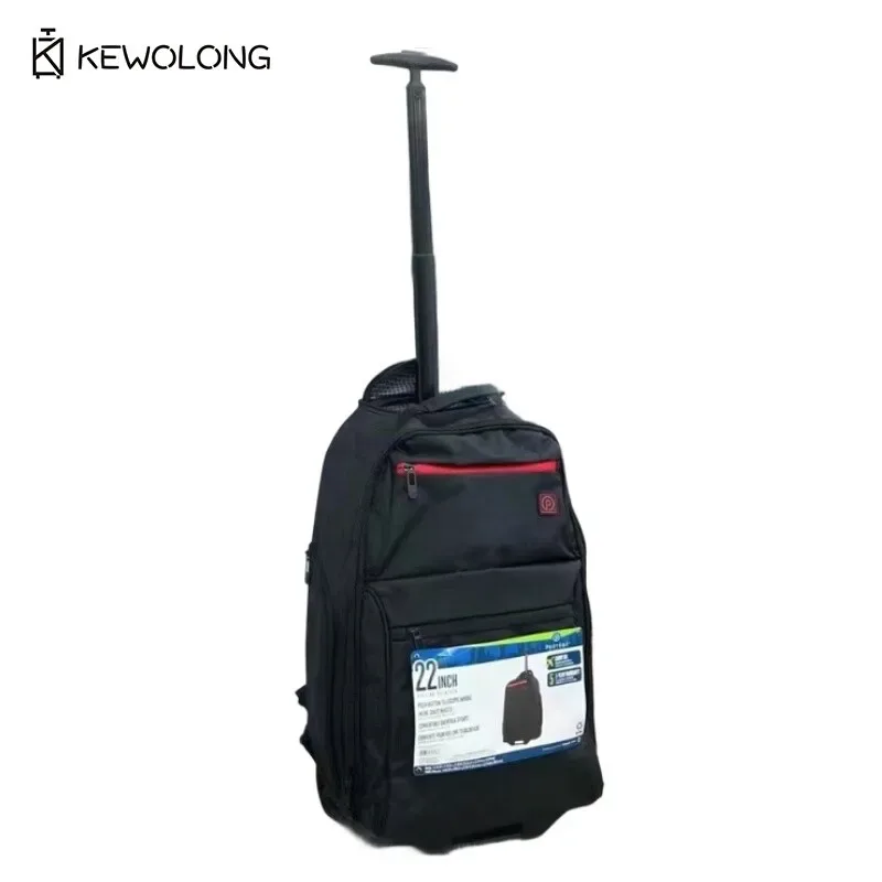 bagage à dos convertible de 22 pouces, valise à roulettes légère 3 en 1 avec sac à dos de cabine approuvé par le vol