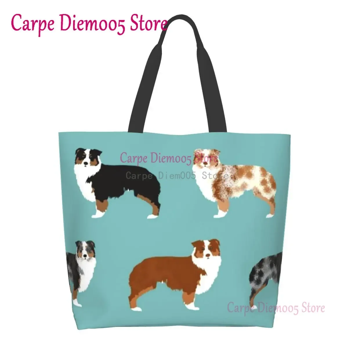 sac fourre-tout grande capacité pour dames, sac pour femmes, sacs pour contribuables australiens, troupeaux de chiens, shopping d'épicerie