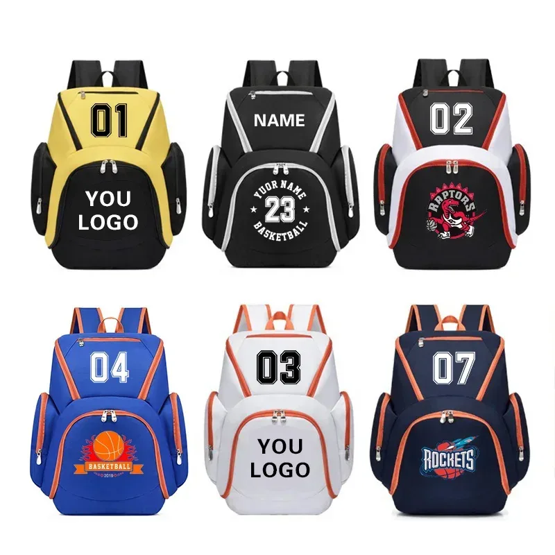 sac à dos de basket-ball pour hommes, impression de photos, entraînement sportif, sac de football, logo personnalisé, impression du motif de nom