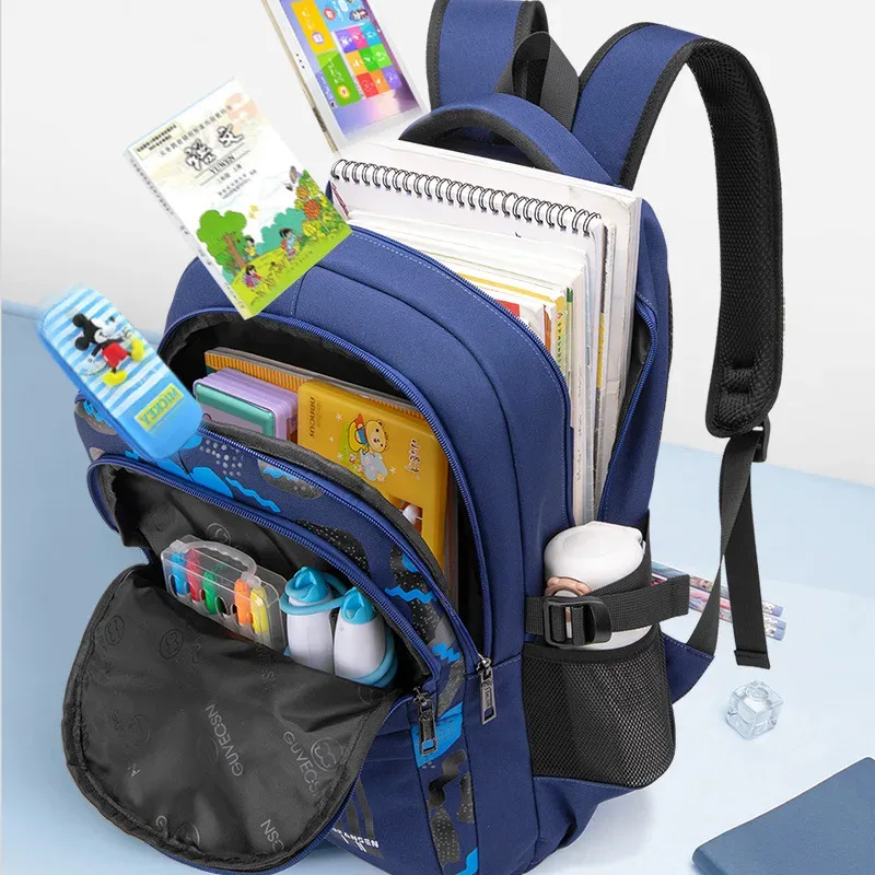 sac à dos d'école astronsominitié pour garçon, cartable étanche pour enfant du primaire