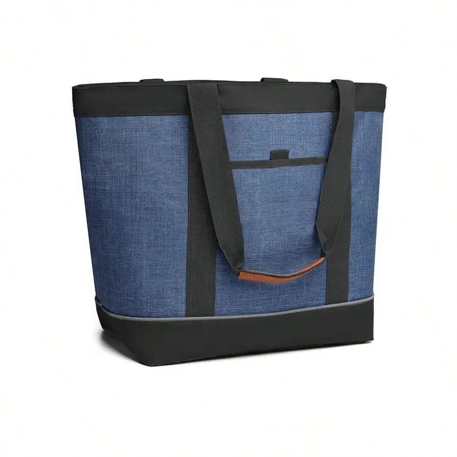 sac fourre-tout isolé de grande capacité, sac à déjeuner pliable léger, sac à bandoulière à bandoulière fixe