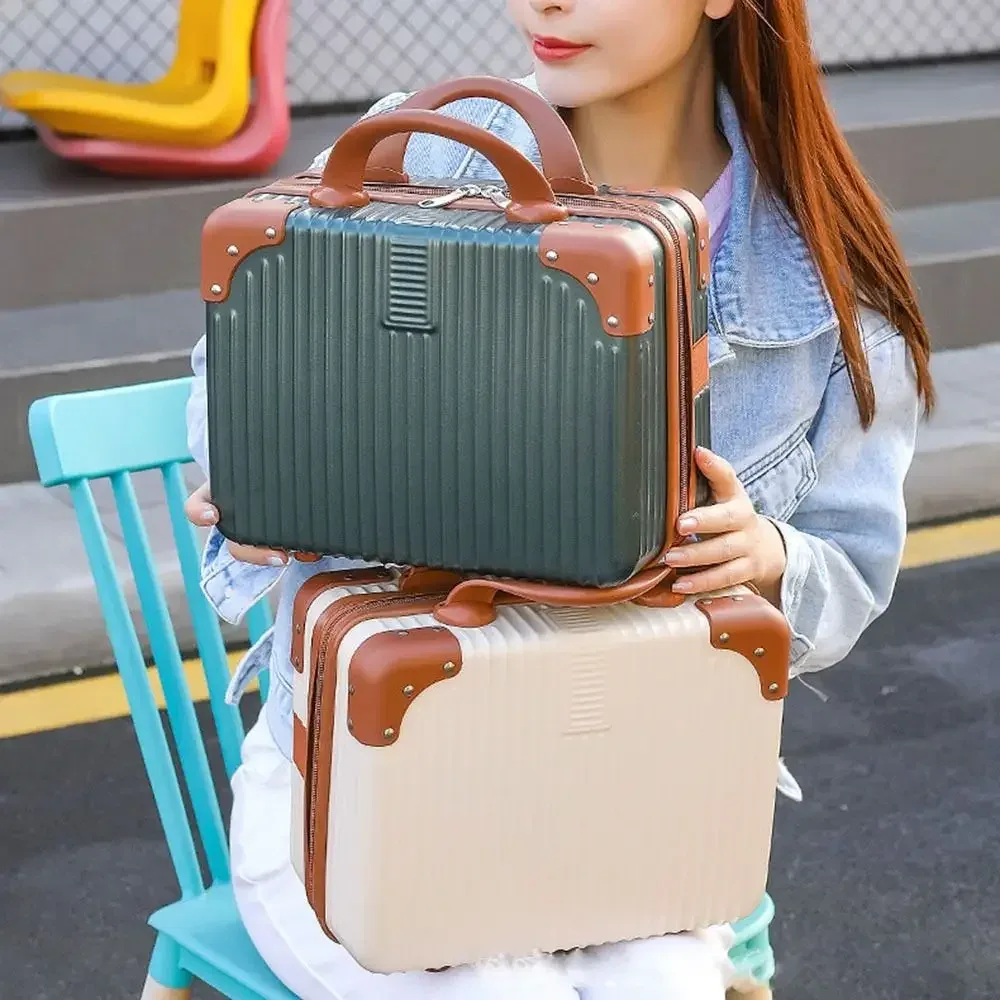 mini valise de voyage de 14 pouces, boîte à cosmétiques, boîte à mot de passe, organisateur de bagages à main, étui de maquillage, petite mallette d'embarquement