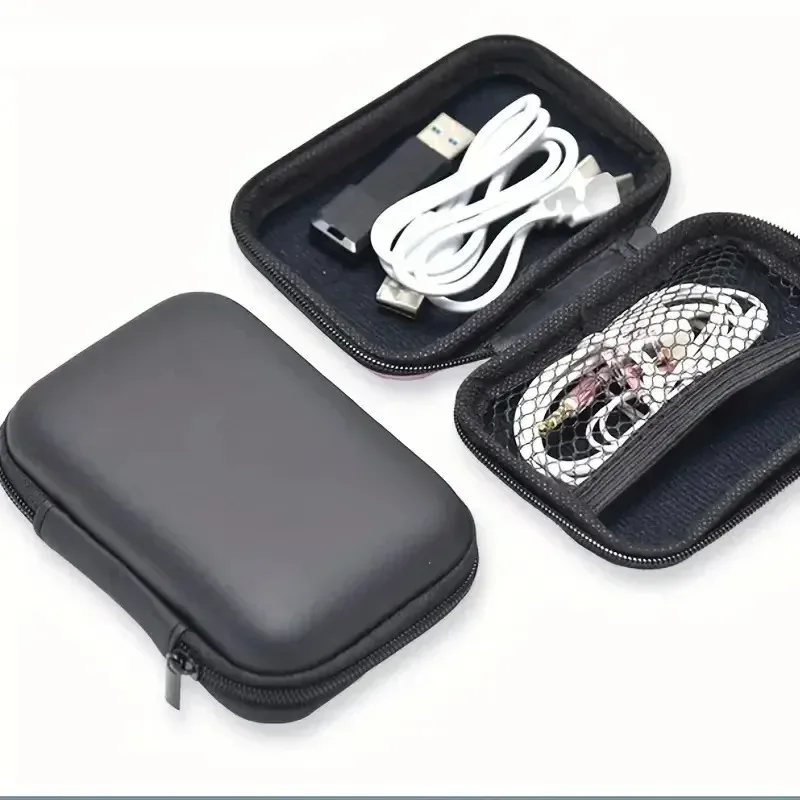 pochette multifonctionnelle à fermeture éclair pour câble usb et disque u, organisateur de rangement de protection, mini disque dur, sac de voyage pliable