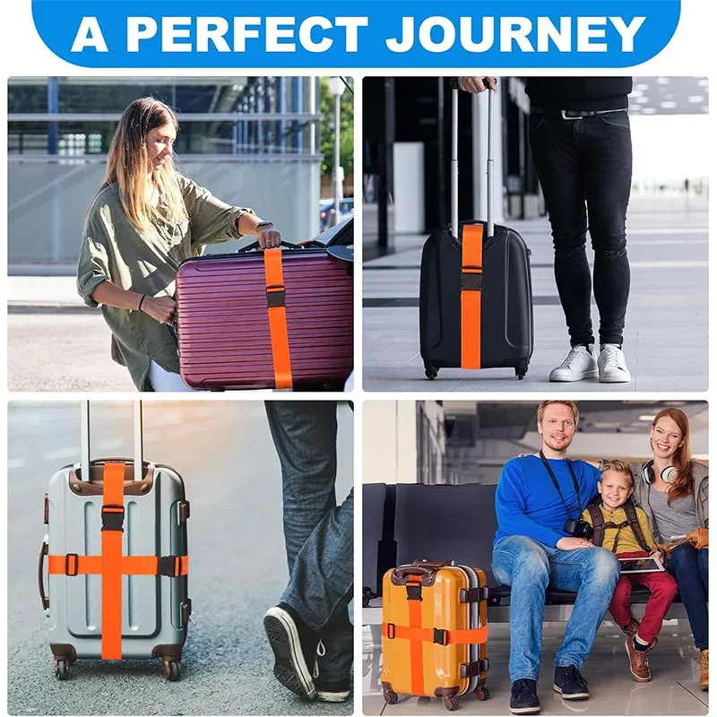 sangle de bagage de voyage réglable avec cadenas à combinaison, ceinture de sécurité antivol pour bagages, sangle de fixation pour l'emballage
