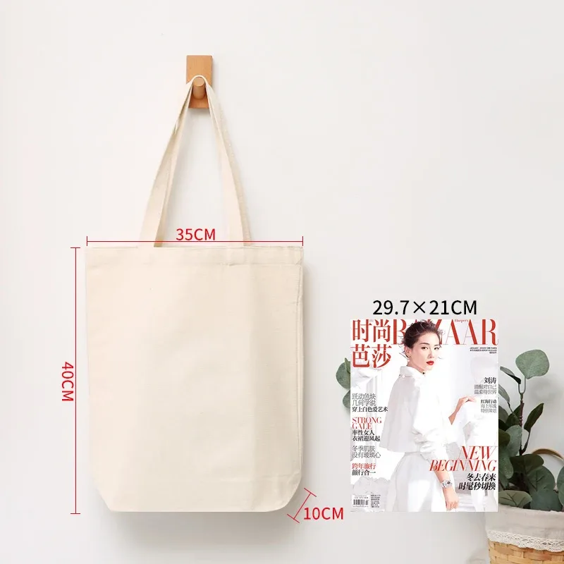 vente en gros de sacs d'épicerie en coton réutilisables personnalisés, 50 pièces/lot, logo imprimé, sac fourre-tout en toile haute capacité