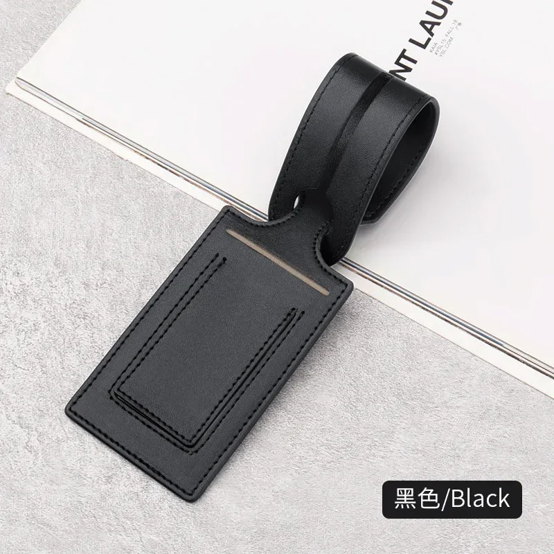 étiquette de bagage en cuir pu avec lettres personnalisées, étiquettes de valise pour hommes, étiquette de chambre d'hôtel, voyage, livraison directe