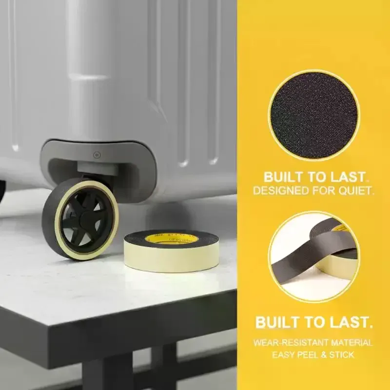 autocollants silencieux pour roulettes de bagages : réduction du bruit et protection résistante à l'usure pour valises, pour des voyages fluides et une utilisation quotidienne.