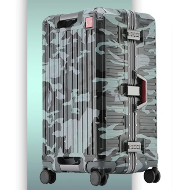 valise de grande capacité 20/24/26/28/30 pouces, cadre en alliage d'aluminium avec roues pivotantes, boîtier de chariot de voyage, verrouillage tsa, bagages roulants