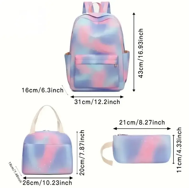 Sac à dos My Little Pony, ensemble de 3 pièces, sac d'école pour étudiants, trousse à crayons, sac à dos de voyage pour adolescents, sac à dos décontracté pour ordinateur portable, Mochilas
