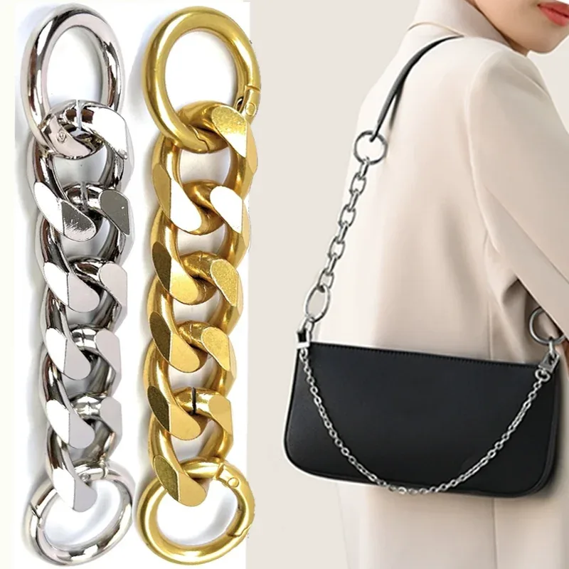 Chaînes d'extension de sac 14.5cm, bricolage, sangle de sac à main avec boucles en métal pour sacs à main, portefeuille, pochette, sacs à bandoulière
