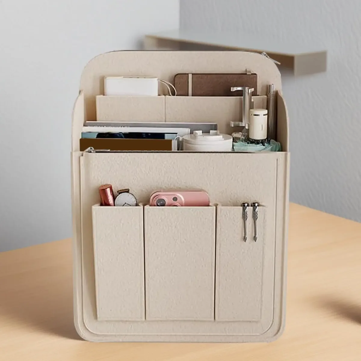 organisateur de sac à dos, sac de rangement portable de grande capacité, pochette multi-poches pour sac à dos, pochette de rangement pour cosmétiques et téléphone