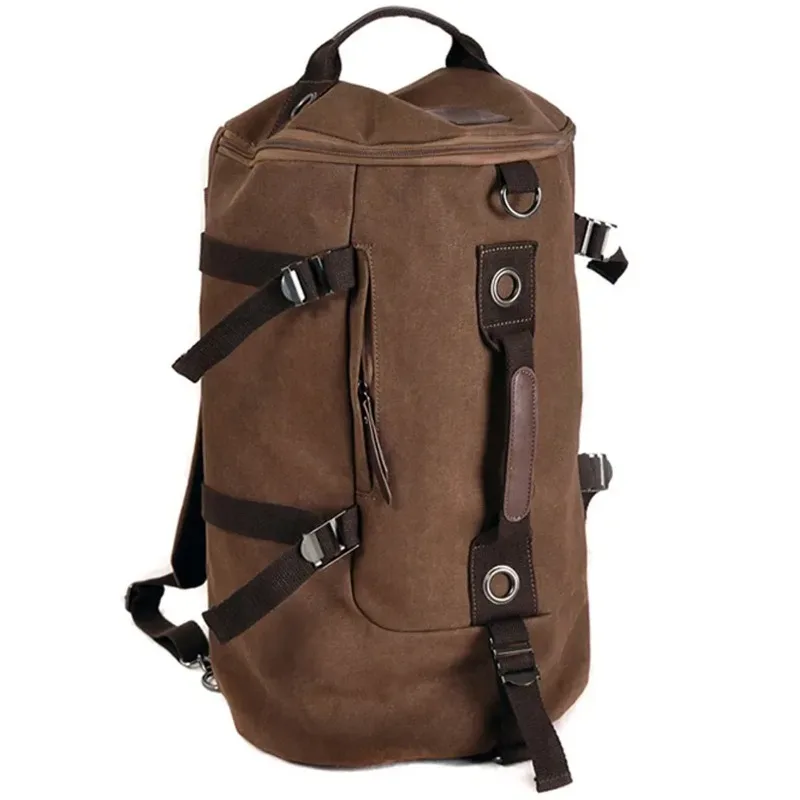 sac à dos en toile pour hommes, sac à dos de camping en plein air pour hommes, sacs à dos de voyage de grande capacité, sac à main multifonctionnel antivol