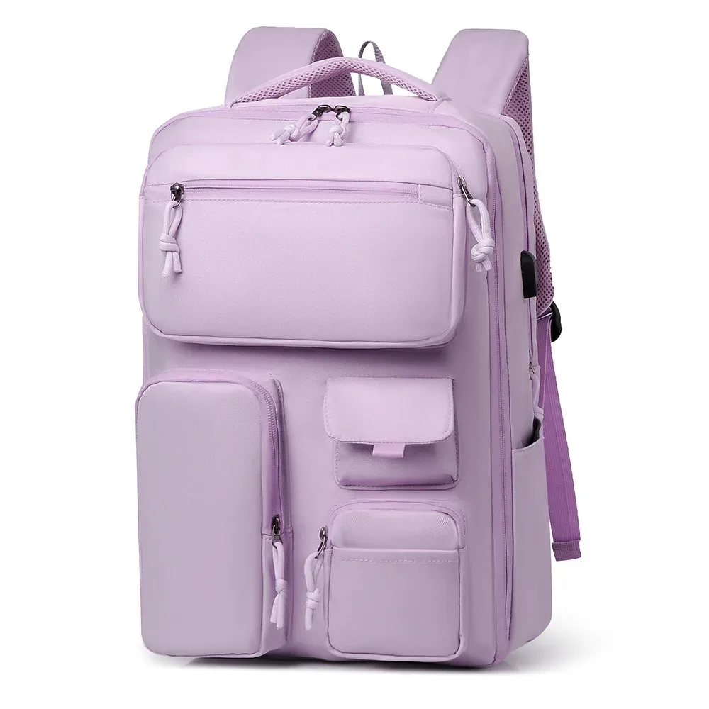 sac à dos de voyage unisexe multi-poches pour hommes et femmes, sacs à dos de grande capacité pour couple, sac pour ordinateur portable de 15.6 pouces, sac à dos d'école pour étudiants
