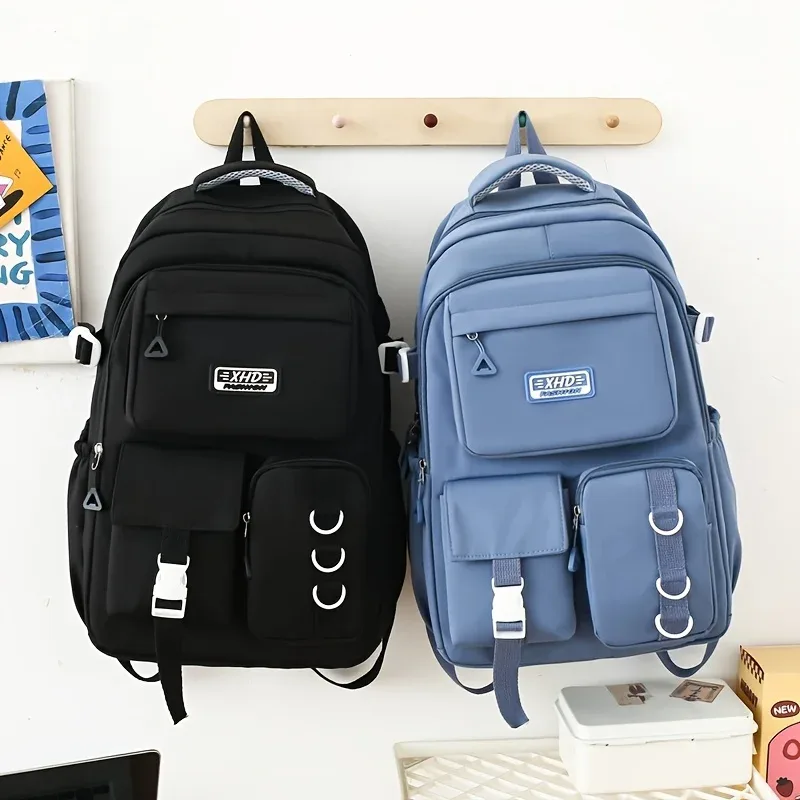 sac à dos multi-poches pour adolescentes, bretelles rembourrées réglables, sac à dos scolaire de grande capacité, pour sac à dos décontracté quotidien